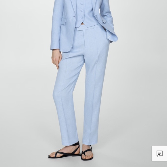 Mango Linen Suit Pants, size 16, worn once - Picture 1 of 5